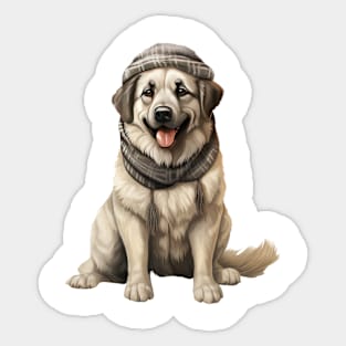 Winter Anatolian Shepherd Dog Sticker